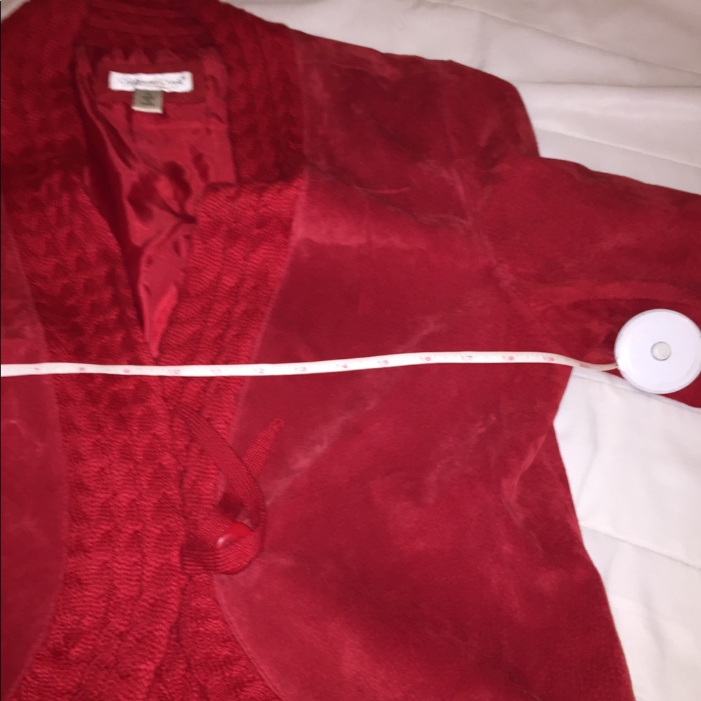 Leather shell with button closure jacket - Picture 4 of 4